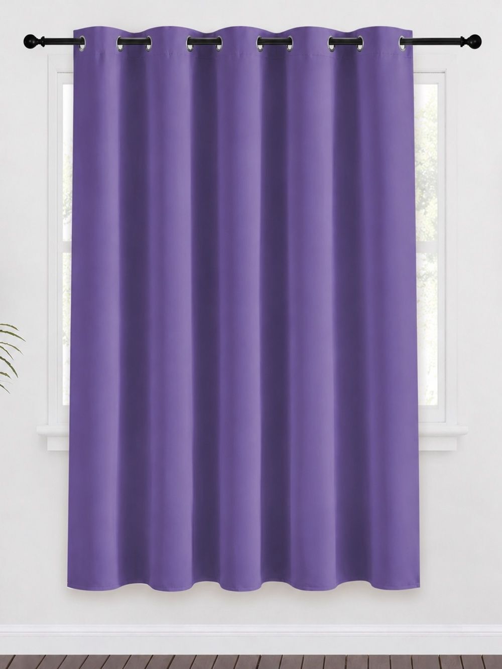 NICETOWN Lilac Purple Blackout Curtain Panel 55x57 Thermal Insulated